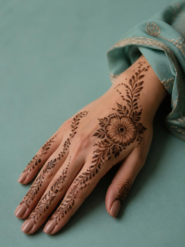 Arabic Floral Henna Design