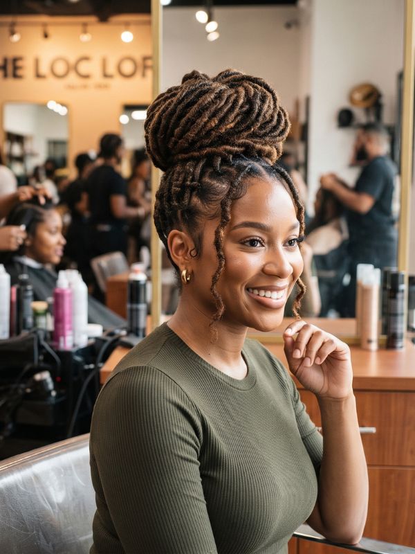 High Locs Bun For Women