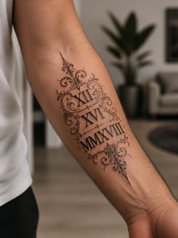Roman-Numeral-Wrist-Tattoo