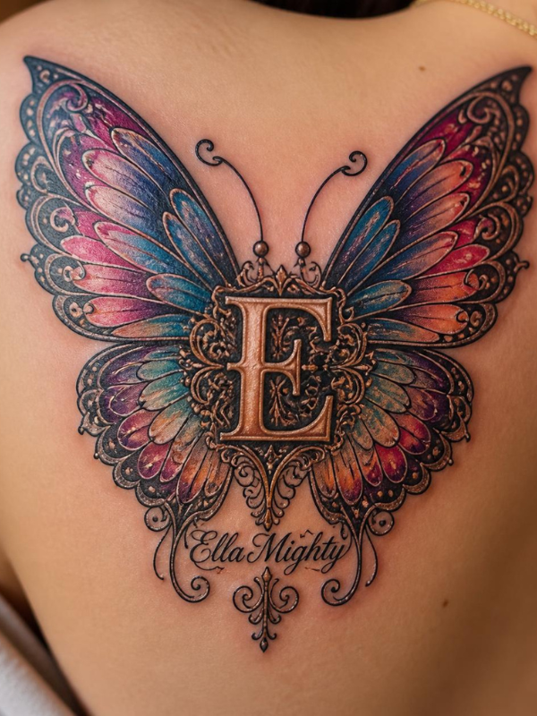 Butterfly-With-a-Name-or-Initials