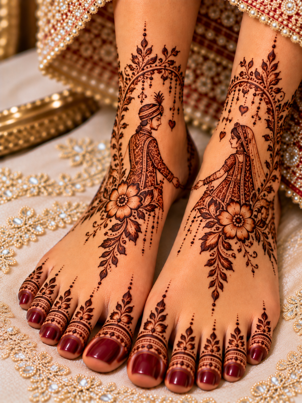 Bride-and-Groom-Feet-Henna