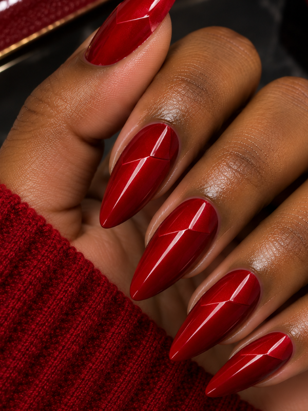 Red-Lipstick-Nail-Shape