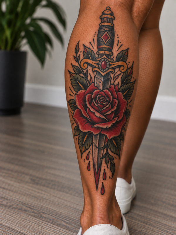 Calf-Tattoo