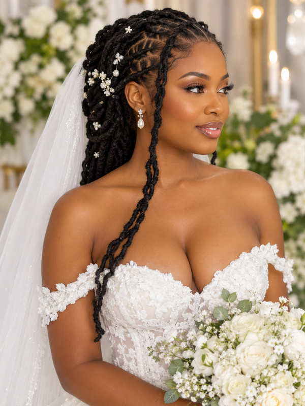 Braided-Veil-Locs-Wedding-Hairstyle