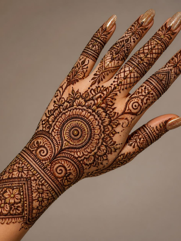 Full-Hand-Henna-Design-With-Glitter-Accents