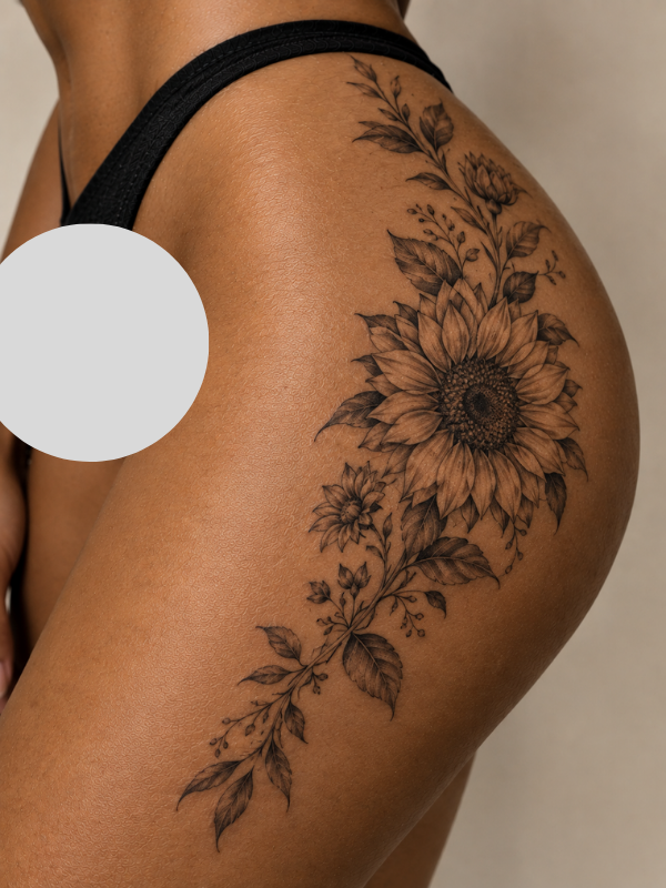 Sunflower-Hip-Tattoo