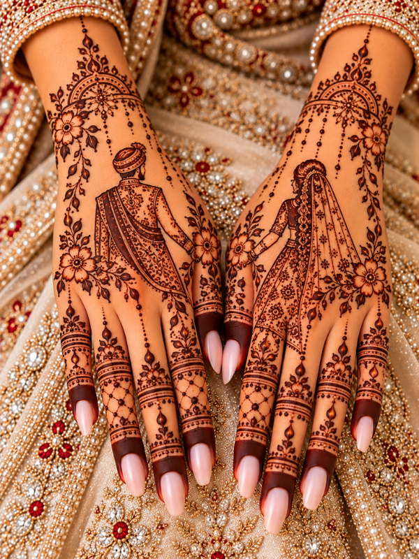 Bride-and-Groom-Motif-Henna