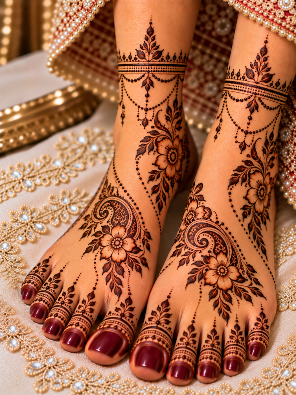 Modern-Traditional-Bridal-Feet-Henna