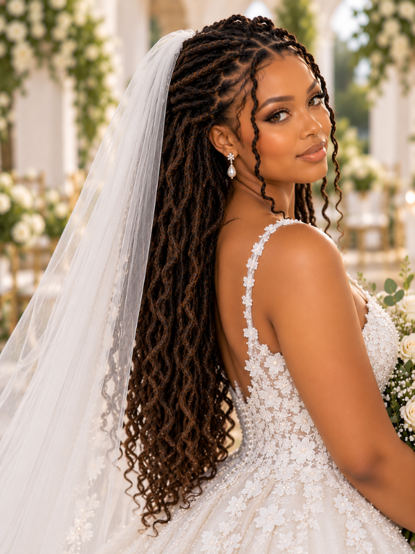 Loose-Locs-With-a-Simple-Veil