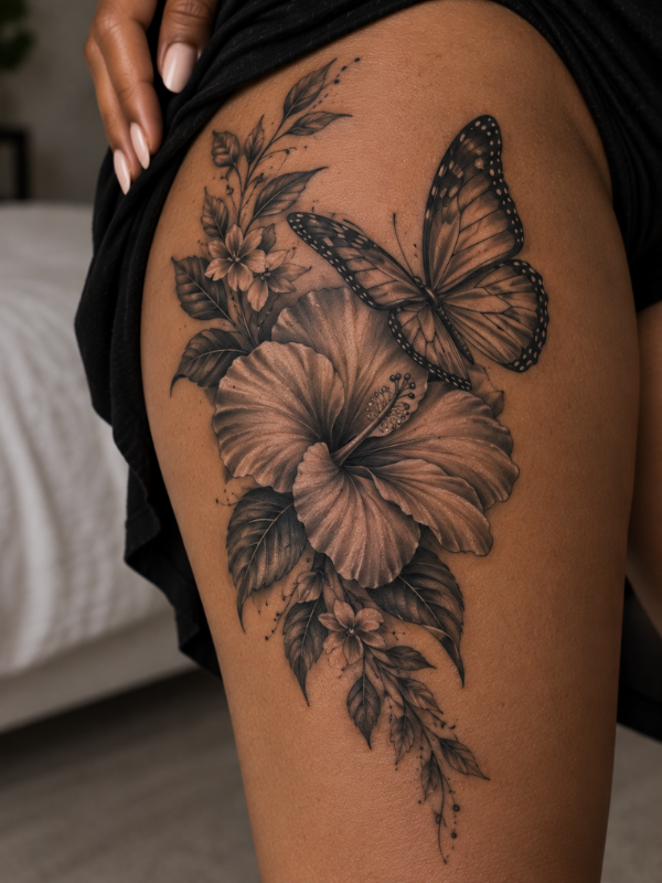 Thigh-Tattoo