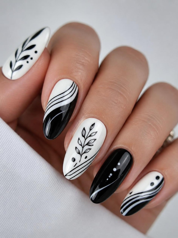 Black-and-White-Nail