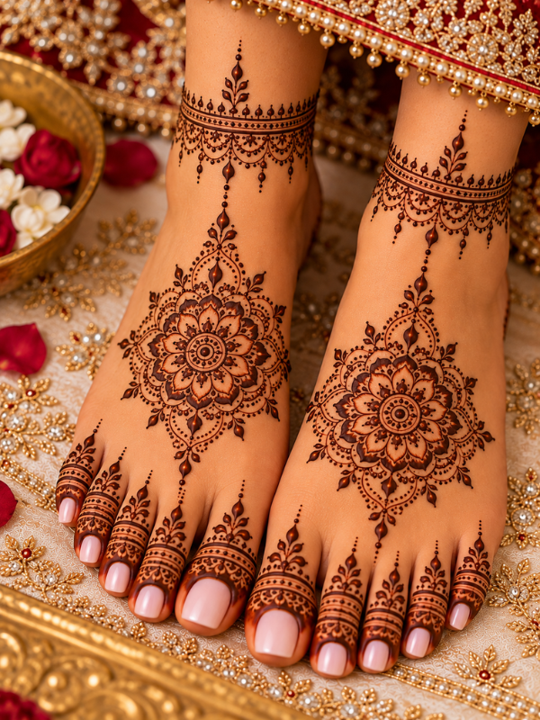Mandala-Foot-Henna