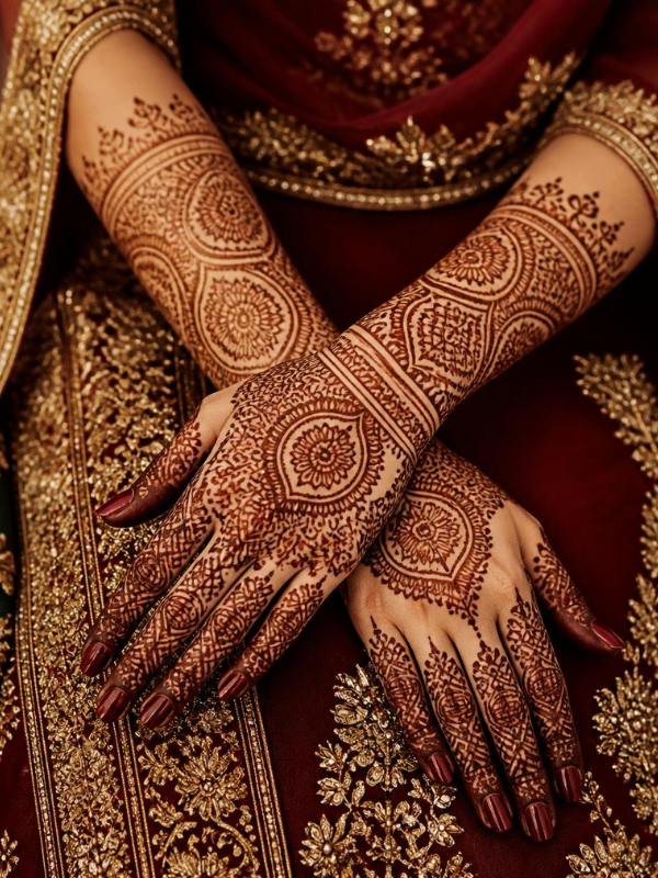 Elegant Arabic Full Hand Henna