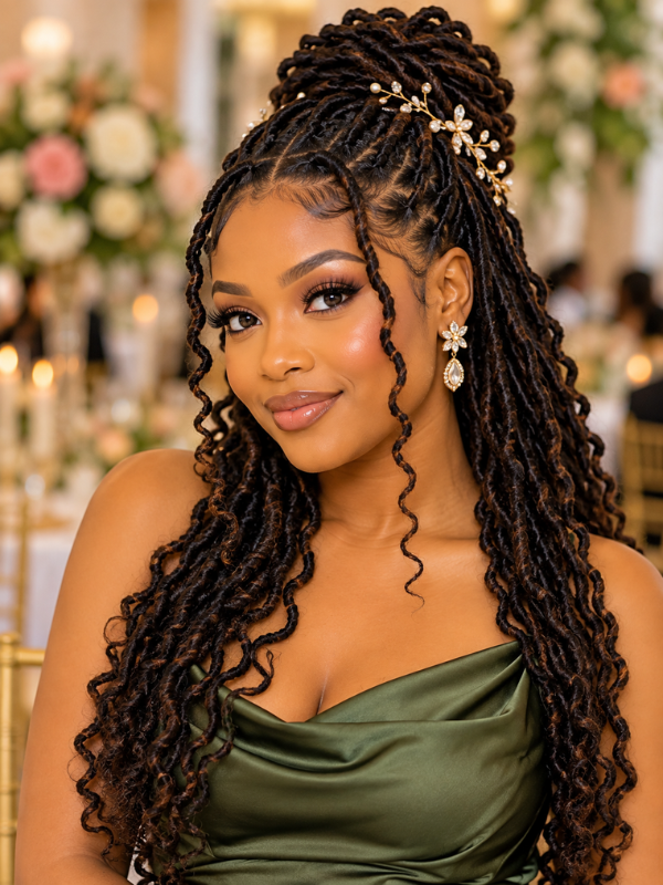 Half-Up-Half-Down-Locs