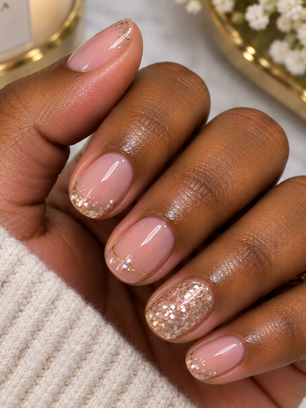 Glitter-Accent-Nails