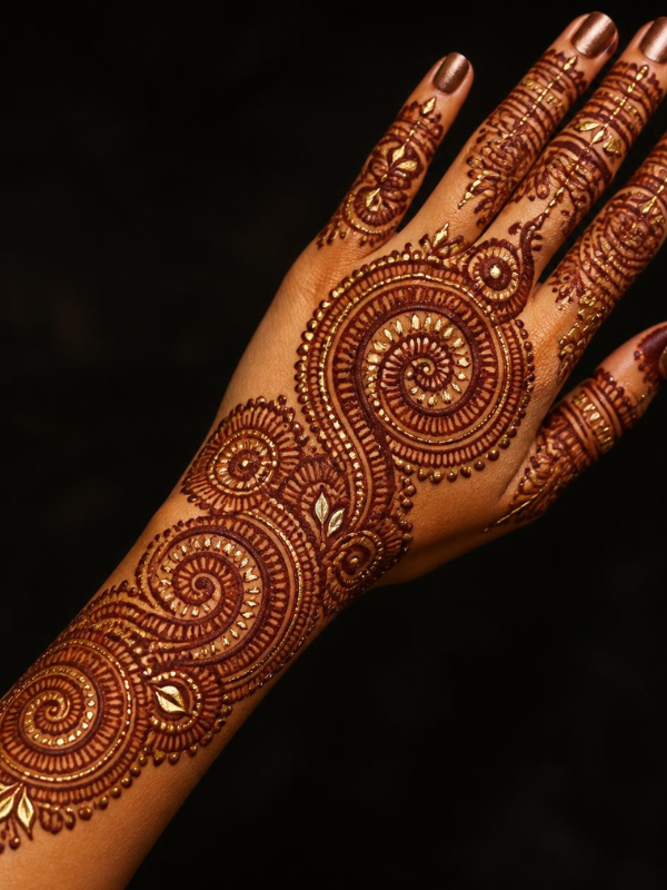 Full Hand Floral Henna