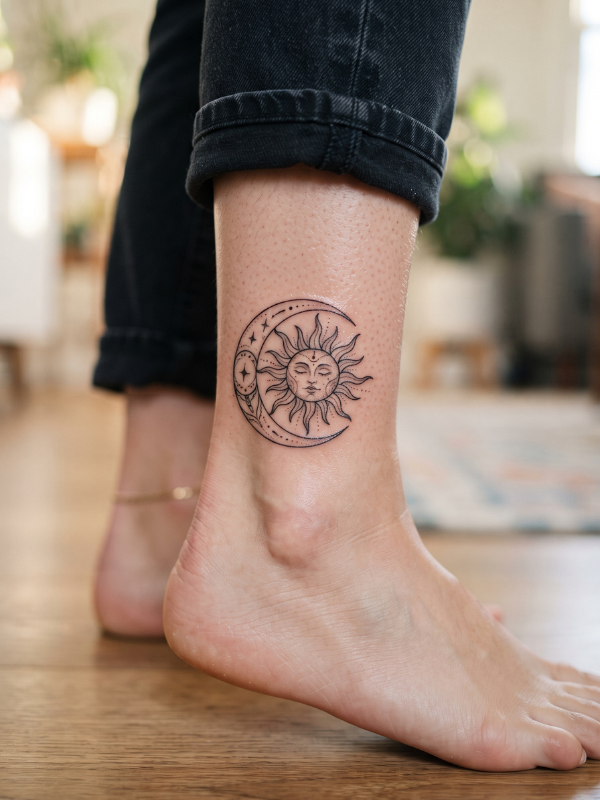 Sun-and-Moon-Ankle-Tattoo