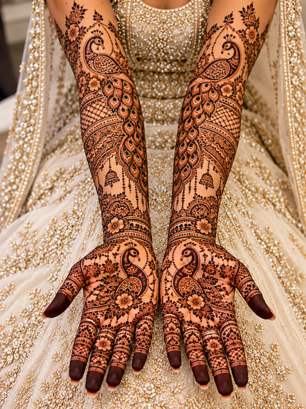 Intricate-Bridal-Henna-With-Peacocks