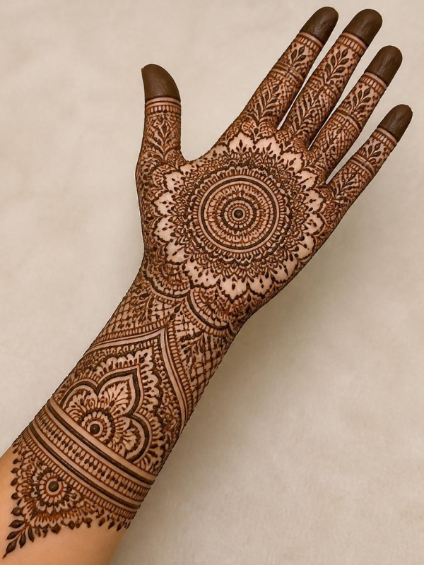 Full Hand Paisley Henna