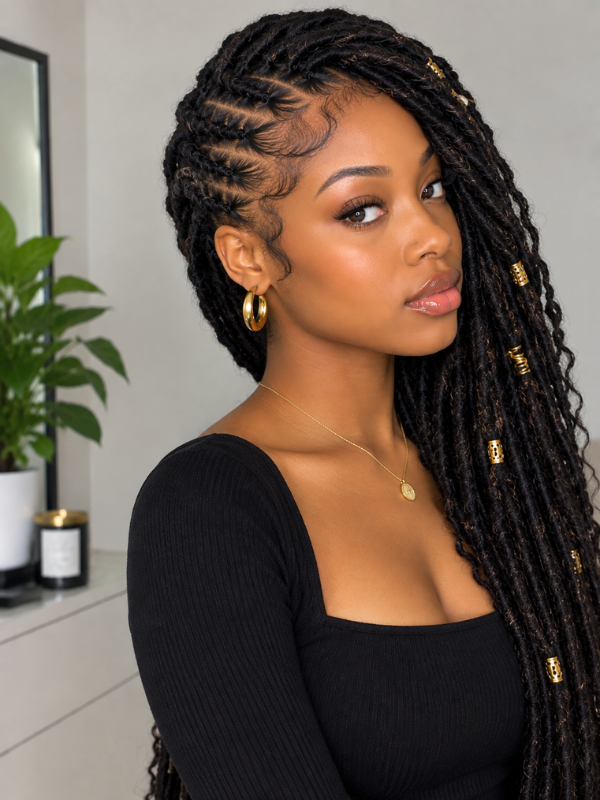 Side-Swept-Long-Locs