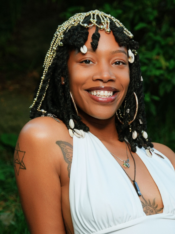 Locs Pinned Back