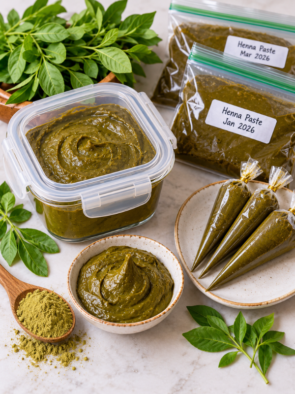 How to Store Homemade-Henna-Paste-Properly-in-the-Refrigerator
