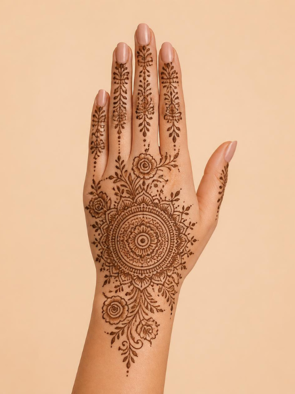 Arabic- Mandala-and-Floral Henna-Design