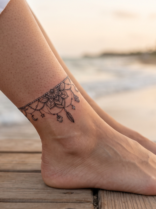 Ankle-Bracelet-Tattoo