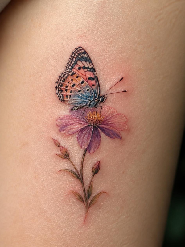 Butterfly-and-Flower-Combination
