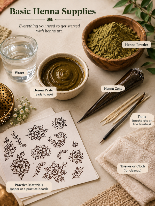 Basic-henna-art-supplies-for-beginners