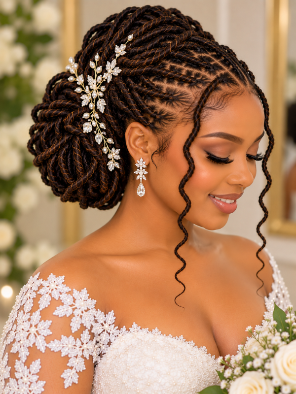 Braided-Locs-Wedding-Hairstyle