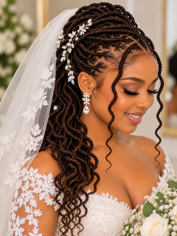 Locs-With-a-Wedding-Veil
