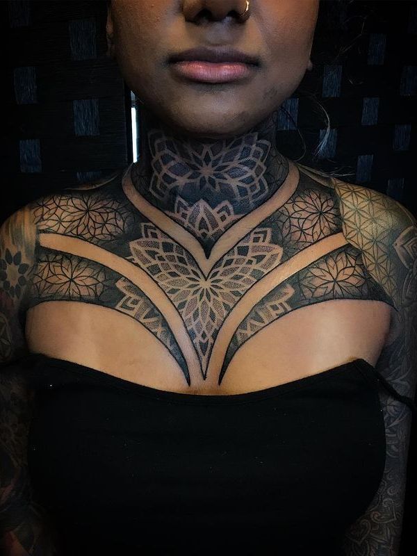 Symmetrical-Ornamental-Chest-Tattoo-Ideas