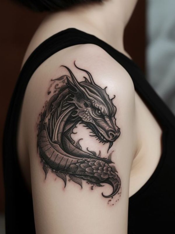 Dragon-Head-With-Horns-and-Whiskers