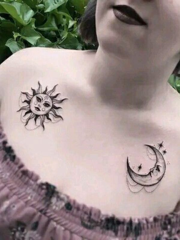 Moon-and-Celestial-Chest-Tattoo-Ideas