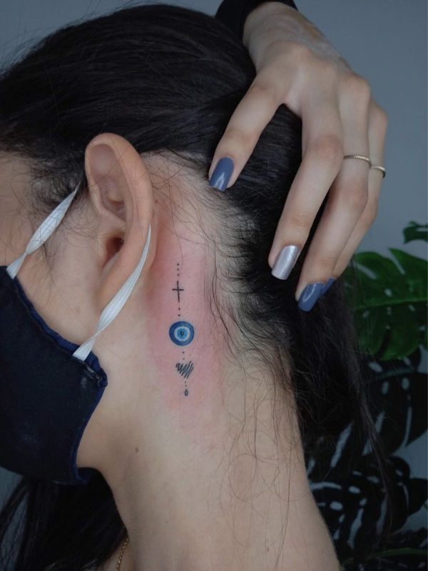 Evil-Eye-behind-ear-Tattoo