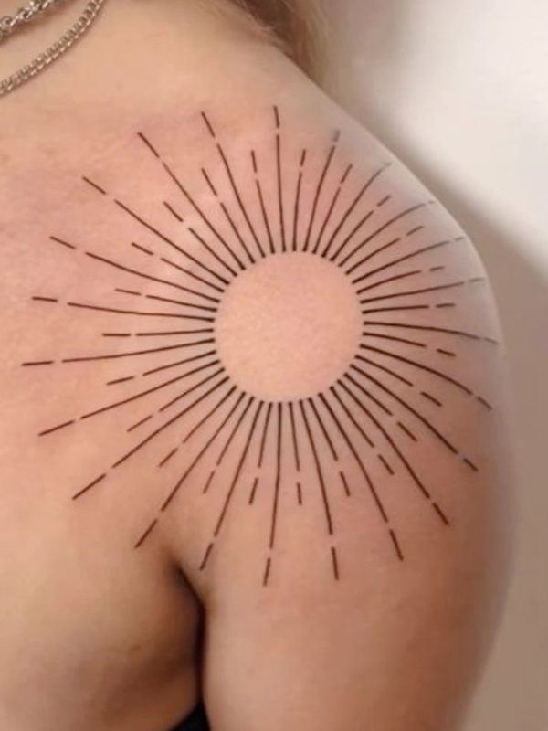 Sunburst-Shoulder-Tattoo-Ideas