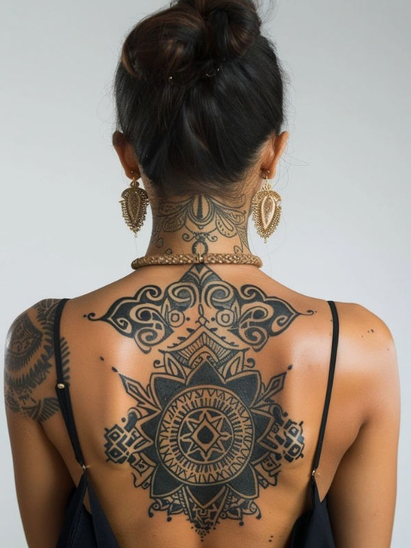 Mandala-Back-Tattoo-Ideas