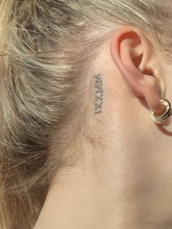 Roman-behind-ear-Numeral-Tattoo