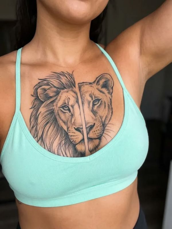 Lion-Chest-Tattoo-Ideas