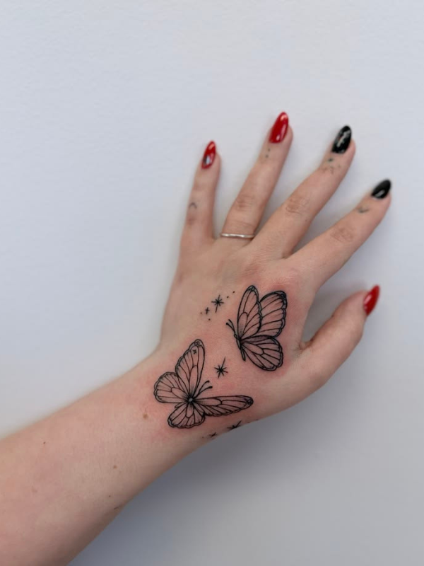 Butterfly-Hand-Tattoo