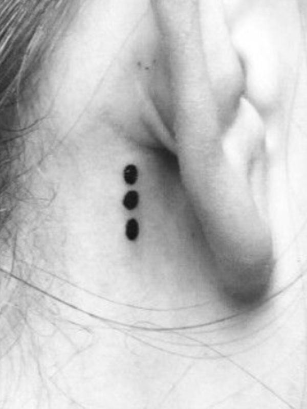 Three-Dots-behind-ear-Tattoo