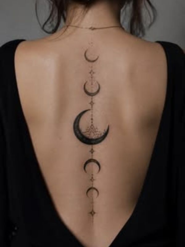 Moon-Phase-Spine-Tattoo-Ideas