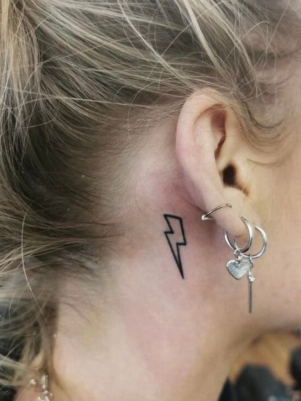 Lightning-Bolt-behind-ear-Tattoo