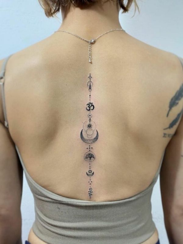 Celestial-Spine-Tattoo-Ideas